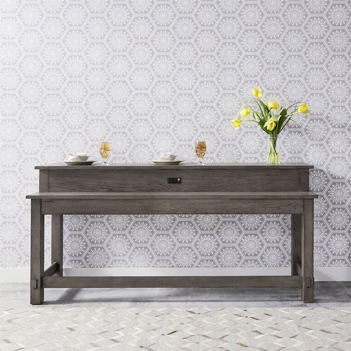 Liberty Modern Farmhouse Console Bar Table in Dusty Charcoal - Furniture World