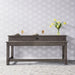 Liberty Modern Farmhouse Console Bar Table in Dusty Charcoal - Furniture World