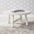 Liberty Modern Farmhouse Splay Leg Round Cocktail in Flea Market White - Furniture World