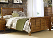 Liberty Furniture Grandpa's Cabin Queen Sleigh Bed in Age Oak - Furniture World