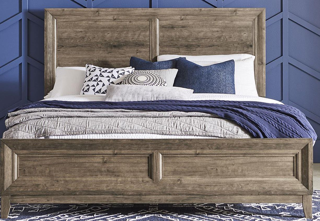 Liberty Furniture Ridgecrest Queen Panel Bed in Cobblestone - Furniture World