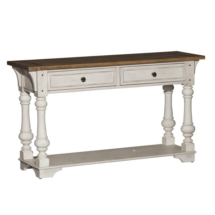 Liberty Morgan Creek Sofa Table in Antique White - Furniture World