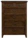 Liberty Furniture Saddlebrook 6 Drawer Chest in Tobacco Brown - Furniture World