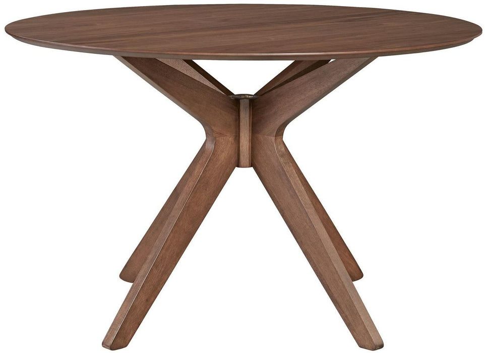 Liberty Furniture Space Saver Round Pedestal Table in Satin Walnut - Furniture World