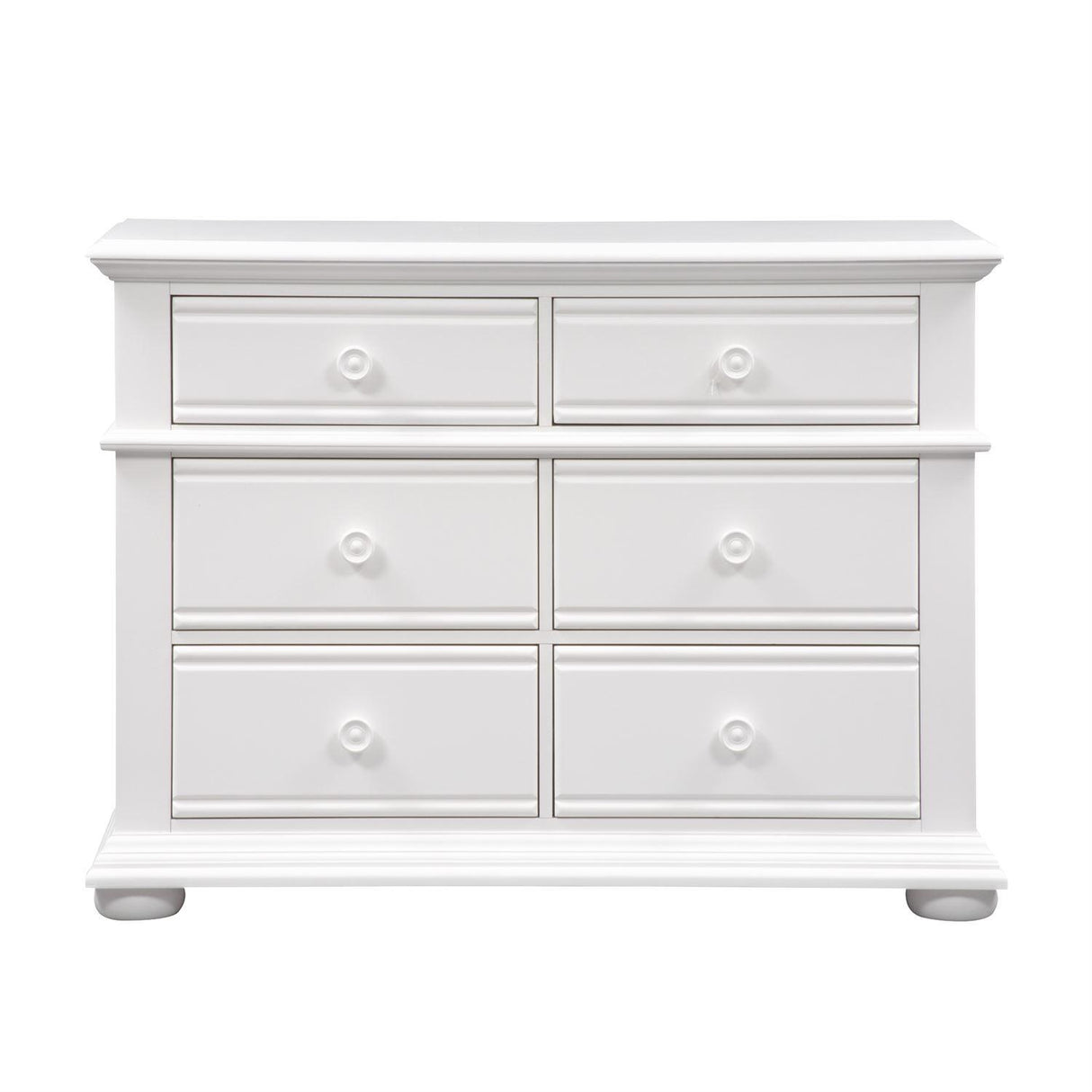 Liberty Furniture Summer House 6 Drawer Dresser in Oyster White - Furniture World