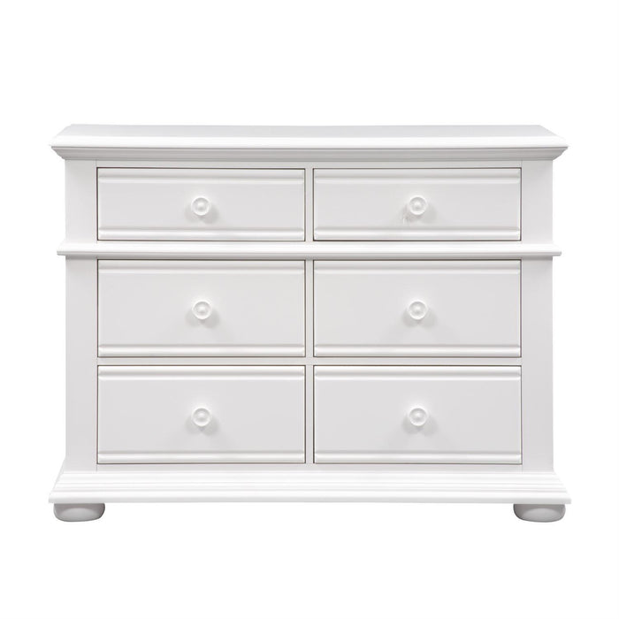 Liberty Furniture Summer House 6 Drawer Dresser in Oyster White - Furniture World