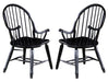 Liberty Furniture Treasures Bow Back Arm Chair in Black (Set of 2) - Furniture World