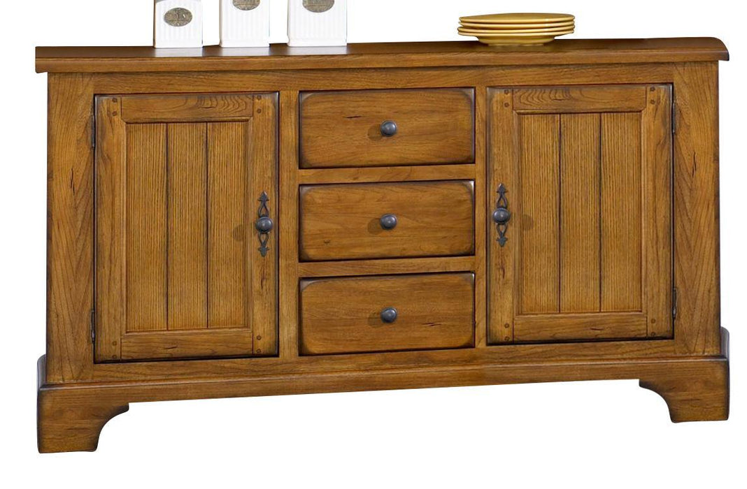 Liberty Furniture Treasures Buffet in Rustic Oak Finish - Furniture World