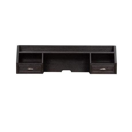 Liberty Heatherbrook L Writing Desk Hutch in Charcoal & Ash - Furniture World