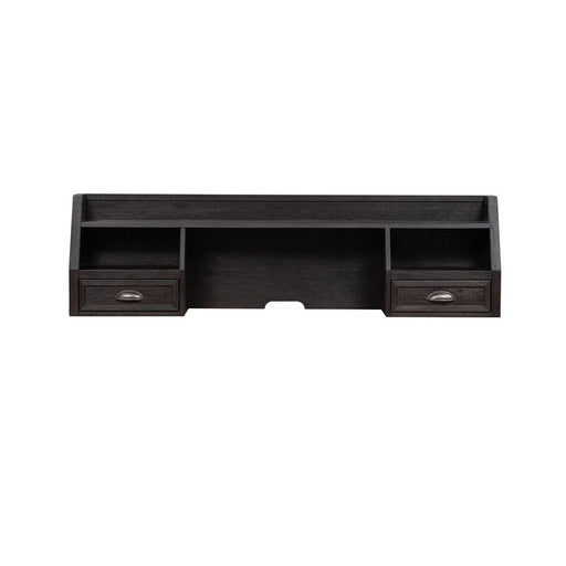 Liberty Heatherbrook L Writing Desk Hutch in Charcoal & Ash - Furniture World