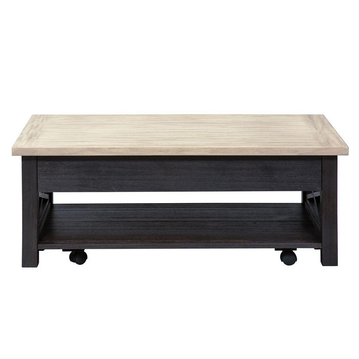 Liberty Heatherbrook Lift Top Cocktail Table in Charcoal and Ash - Furniture World