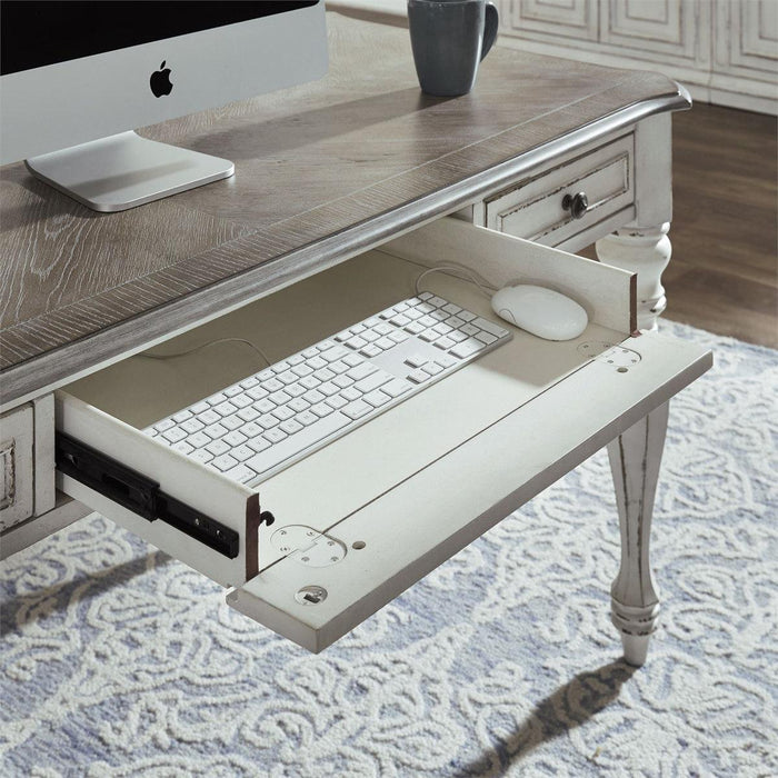 Liberty Magnolia Manor Writing Desk in Antique White - Furniture World