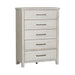 Liberty Modern Farmhouse 5 Drawer Chest in White - Furniture World