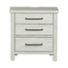 Liberty Modern Farmhouse 3 Drawer Nightstand in White - Furniture World