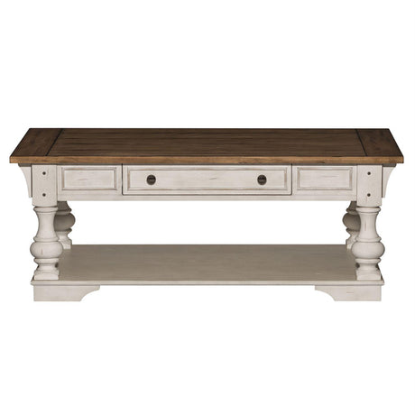 Liberty Morgan Creek Cocktail Table in Antique White - Furniture World