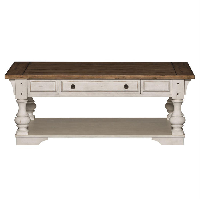 Liberty Morgan Creek Cocktail Table in Antique White - Furniture World