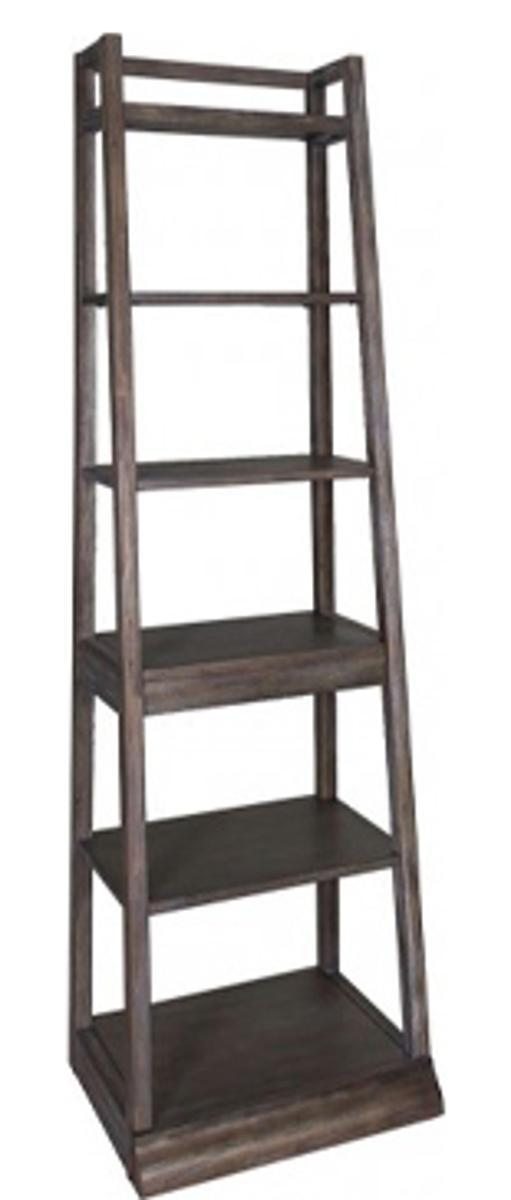 Liberty Stone Brook Leaning Bookcase in Rustic Saddle - Furniture World