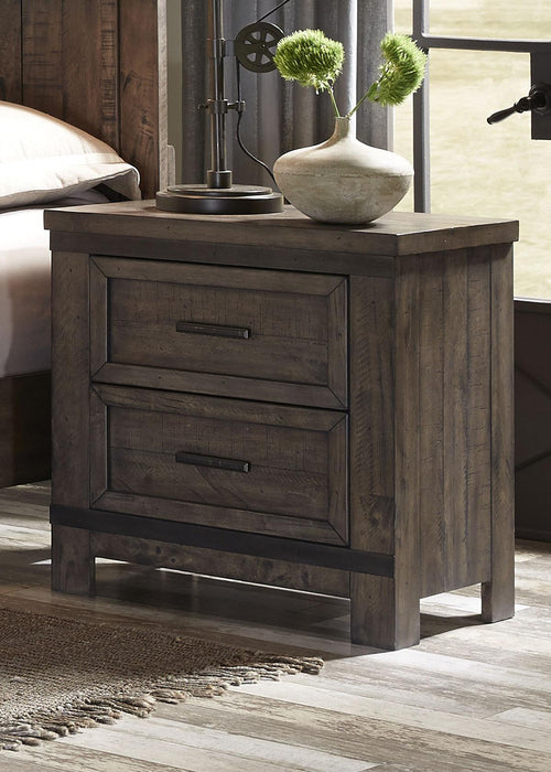 Liberty Thornwood Hills Nightstand in Rock Beaten Gray - Furniture World