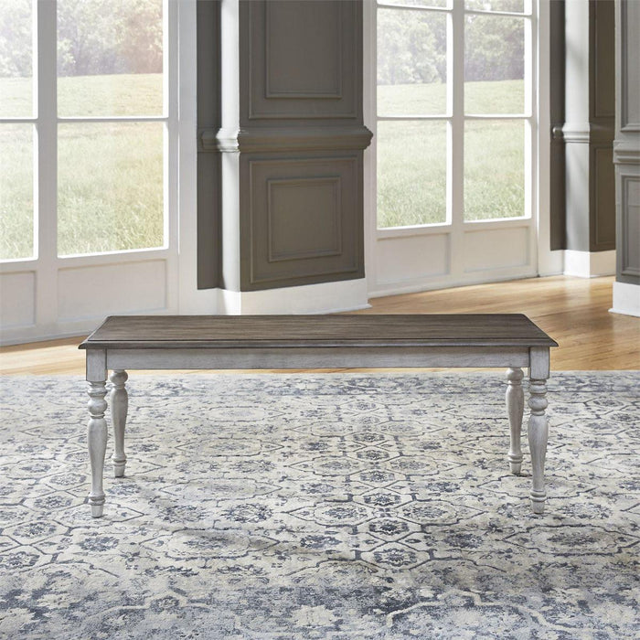 Liberty Furniture Ocean Isle Bench (RTA) in Antique White with Weathered Pine - Furniture World