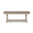 Liberty Farmhouse Reimagined Rectangular Cocktail Table in Antique White - Furniture World