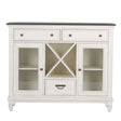 Liberty Furniture Allyson Park Buffet in White with Charcoal - Furniture World