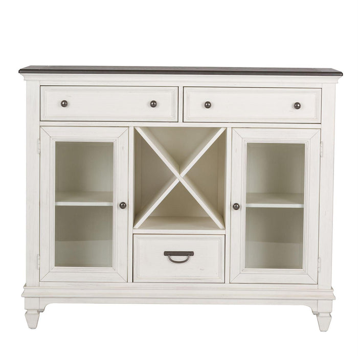 Liberty Furniture Allyson Park Buffet in White with Charcoal - Furniture World