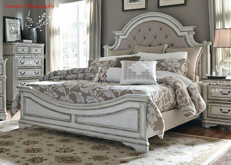 Liberty Magnolia Manor Twin Upholstered Bed in Antique White - Furniture World