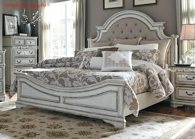 Liberty Magnolia Manor Twin Upholstered Bed in Antique White - Furniture World