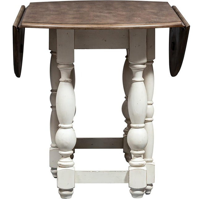 Liberty Abbey Road Gateleg Drop Leaf Sofa Table in Porcelain White - Furniture World