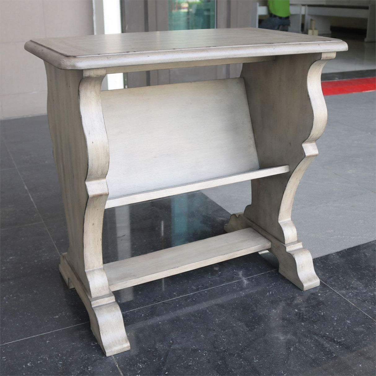 Liberty Abbey Road Library Chair Side Table in Porcelain White - Furniture World