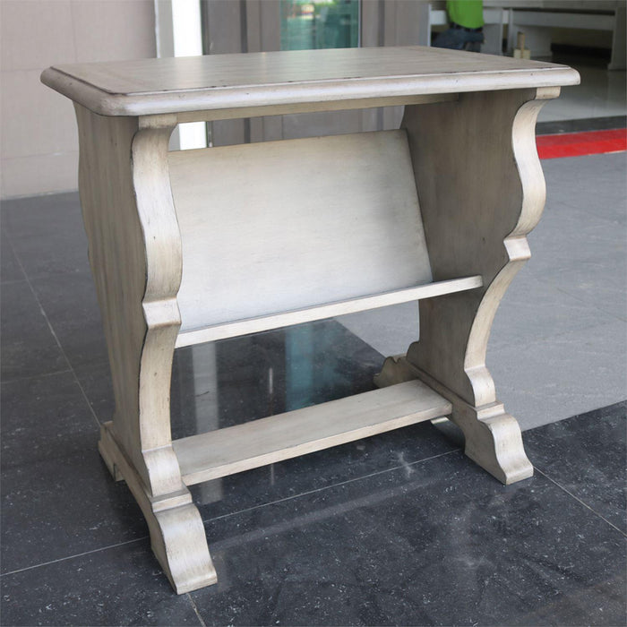 Liberty Abbey Road Library Chair Side Table in Porcelain White - Furniture World