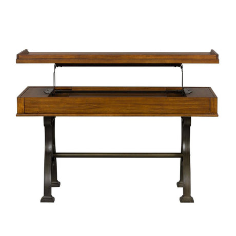 Liberty Arlington House Lift Top Writing Desk in Cobblestone Brown - Furniture World