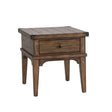 Liberty Aspen Skies End Table in Weathered Brown - Furniture World