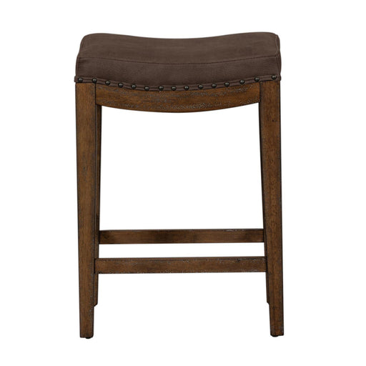 Liberty Aspen Skies Uph Barstool in Weathered Brown - Furniture World