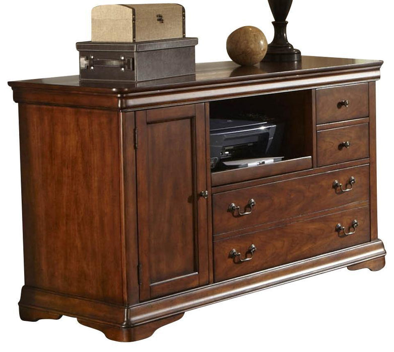 Liberty Brookview Executive Credenza in Rustic Cherry - Furniture World
