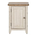 Liberty Farmhouse Reimagined Door Chair Side Table w/ Charging in Antique White - Furniture World