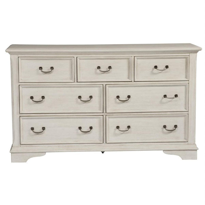 Liberty Funiture Bayside Drawer Dresser in Antique White - Furniture World