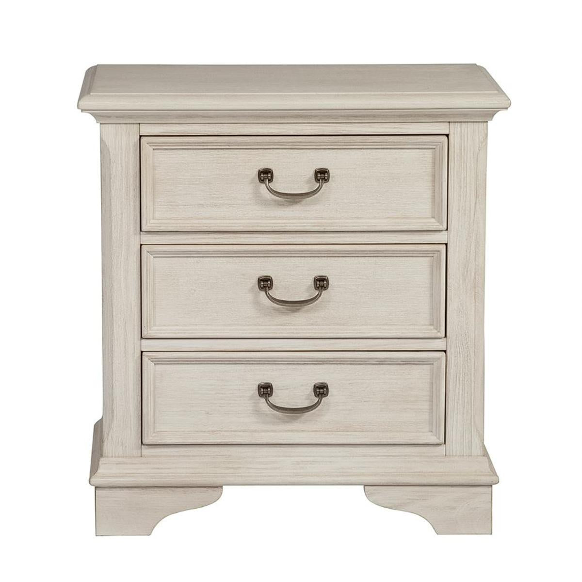 Liberty Furniture Bayside Drawer Nightstand in Antique White - Furniture World