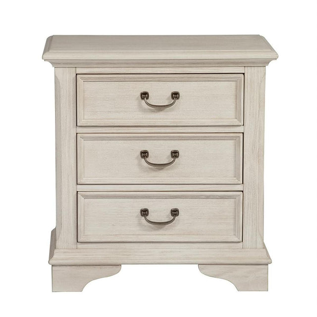 Liberty Furniture Bayside Drawer Nightstand in Antique White - Furniture World