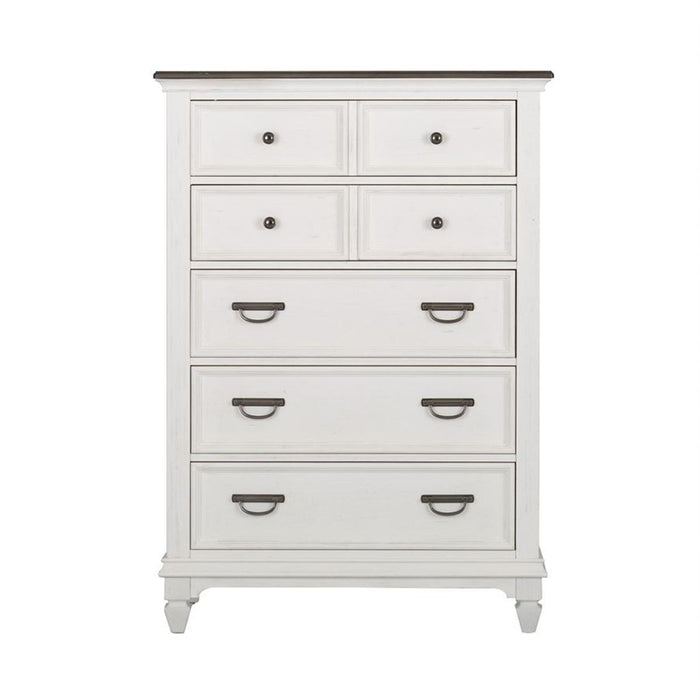 Liberty Furniture Allyson Park Drawer Chest in Wirebrushed White - Furniture World