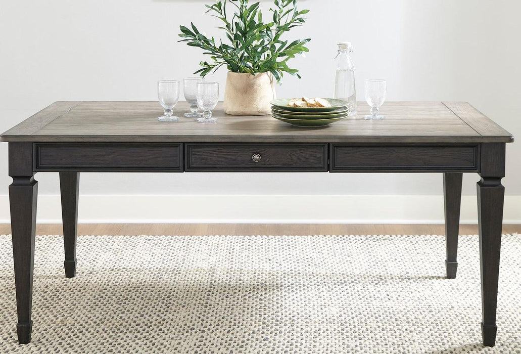 Liberty Furniture Allyson Park Rectangular Leg in Wirebrushed Black Forest - Furniture World