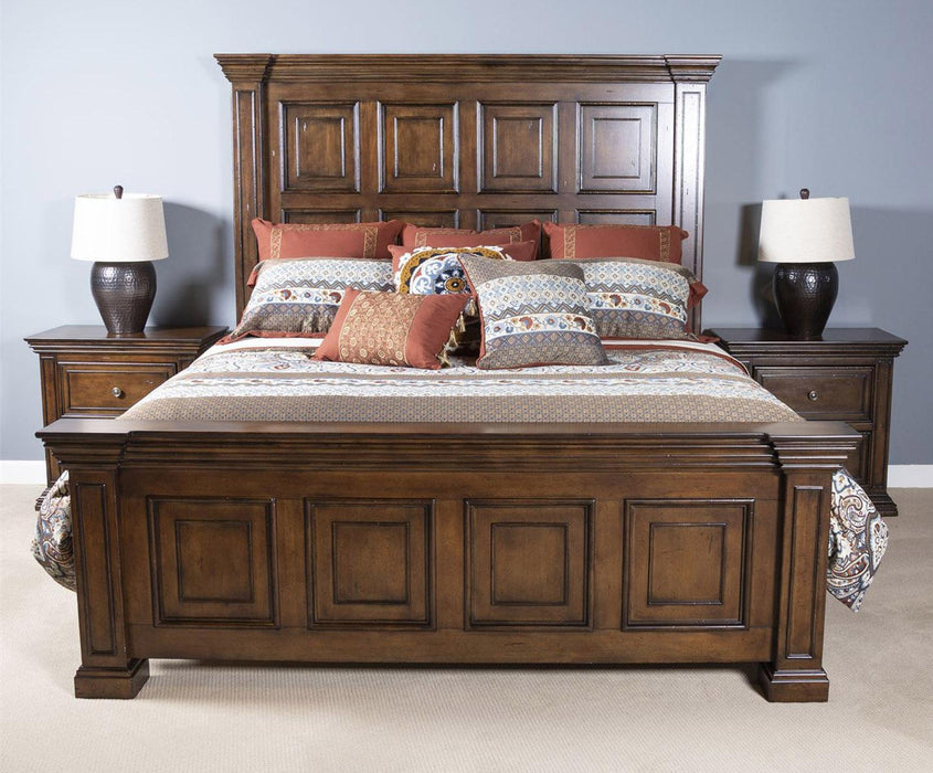 Liberty Furniture Big Valley Queen Panel Bed in Brownstone - Furniture World