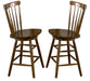 Liberty Furniture Creations II 24 Inch Copenhagen Barstool in Tobacco Finish (Set of 2) - Furniture World
