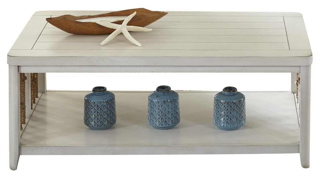 Liberty Furniture Dockside II Cocktail Table in White - Furniture World