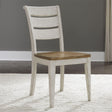 Liberty Furniture Farmhouse Reimagined Ladder Back Side Chair (RTA) in Antique White (Set of 2) - Furniture World