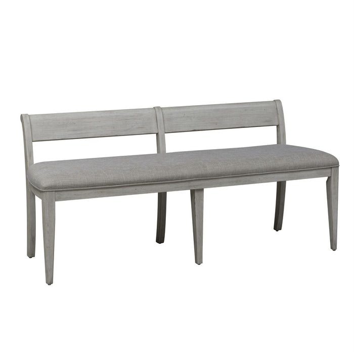 Liberty Furniture Farmhouse Reimagined Upholstered Bench (RTA) in Antique White - Furniture World