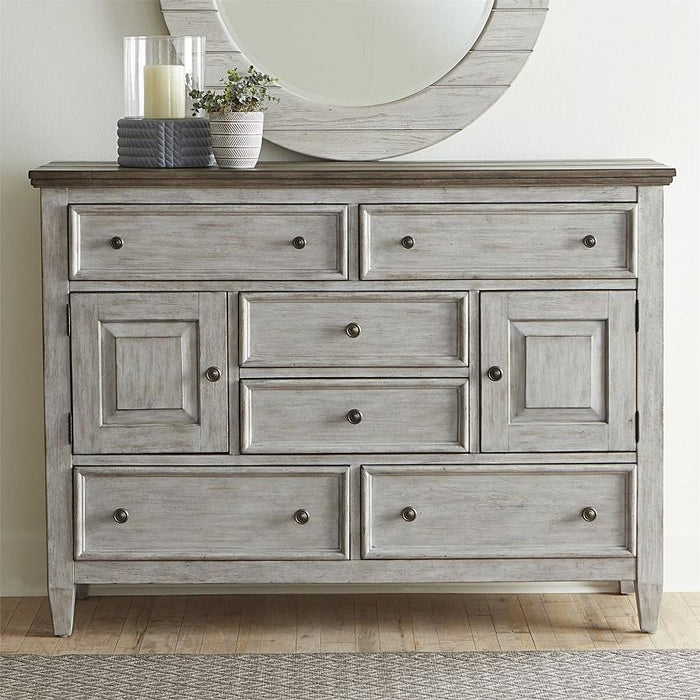 Liberty Furniture Heartland Drawer Chesser in Antique White - Furniture World