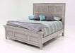 Liberty Furniture Heartland King Decorative Panel Bed in Antique White - Furniture World
