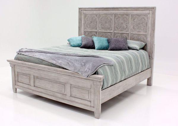 Liberty Furniture Heartland King Decorative Panel Bed in Antique White - Furniture World