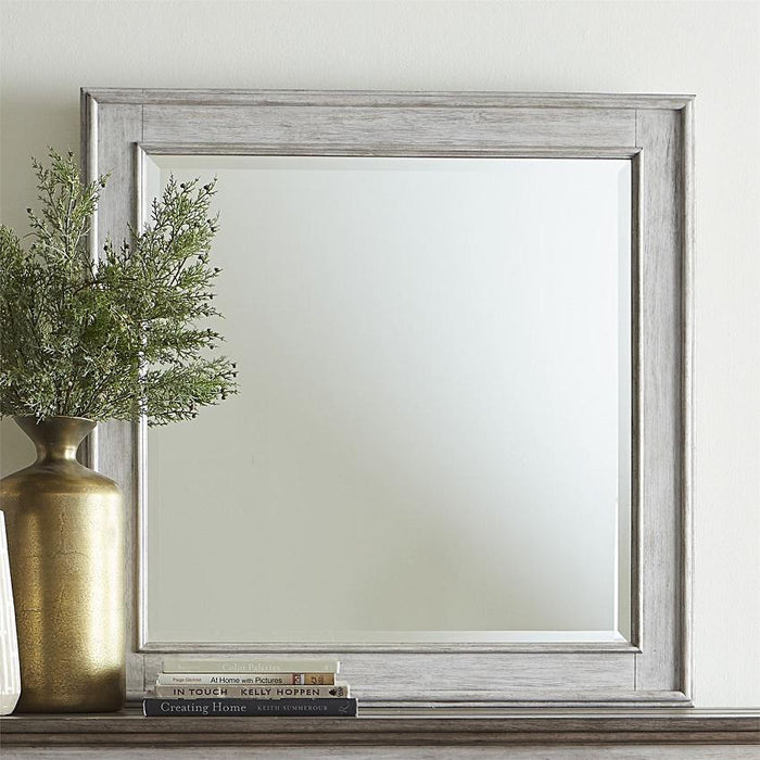 Liberty Furniture Heartland Landscape Mirror in Antique White - Furniture World